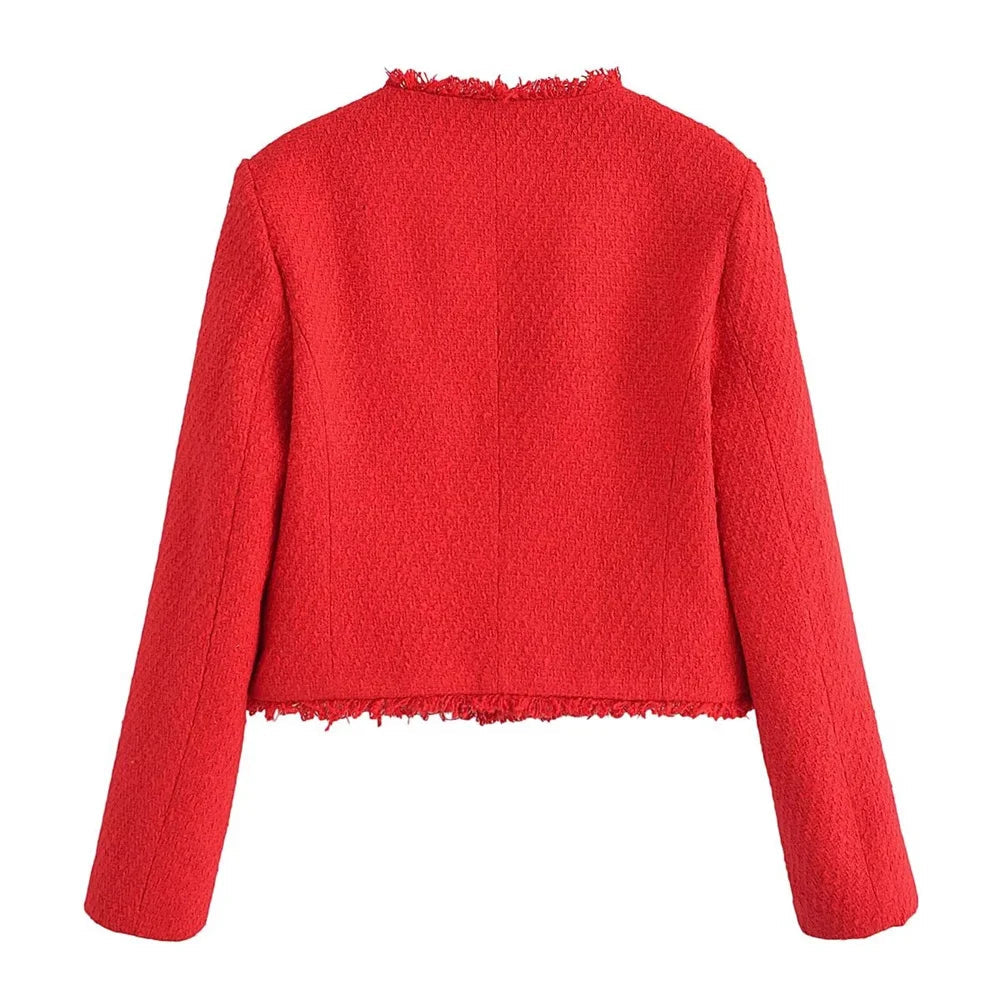 Autumn New Women's Wear European and American Style Fashion Coarse Jacket Coat