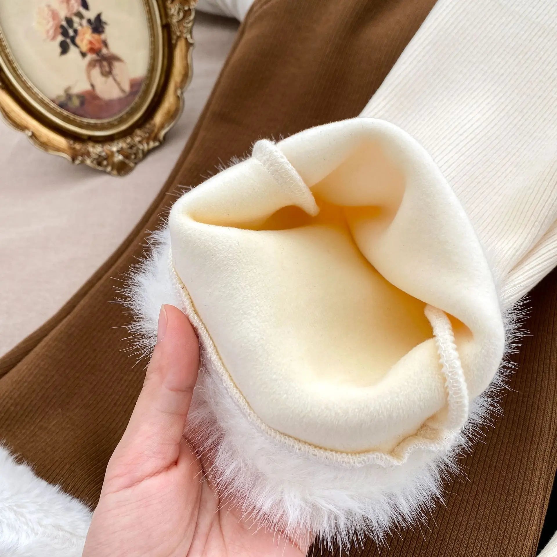 Autumn Winter Girl Baby Plus Velvet Solid Boot Cut Children Fleece Thicken Warm Casual Pants Fashion Kid Outdoor Cotton Trousers