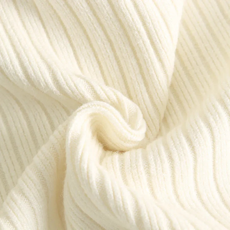 Autumn Winter Thick Women Sweater Dress Fashion Knitted Ribbed Casual Dress Loose Lady Warm Dresses