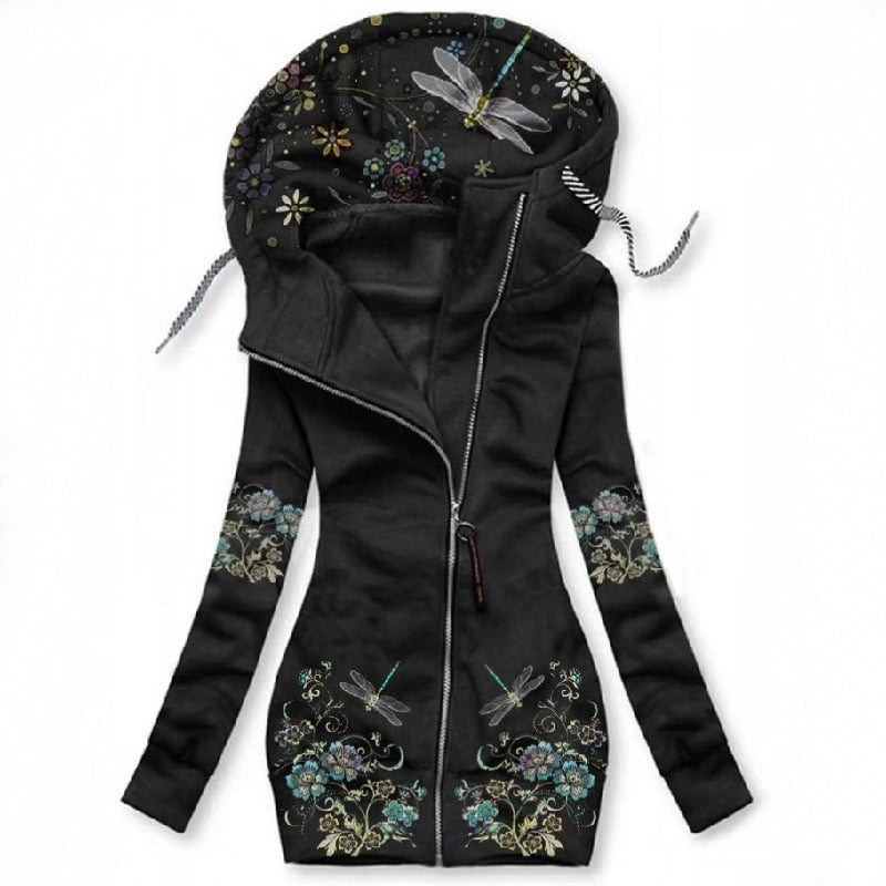 Autumn Winter Woman Sweatshirt Fleece Hooded Zipper Hoodies Female Casual Woman Cardigan Clothes for Teens