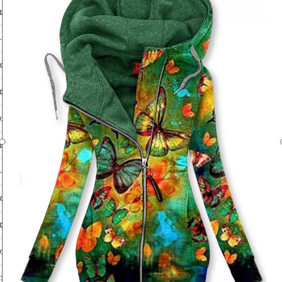 Autumn Winter Woman Sweatshirt Fleece Hooded Zipper Hoodies Female Casual Woman Cardigan Clothes for Teens 6