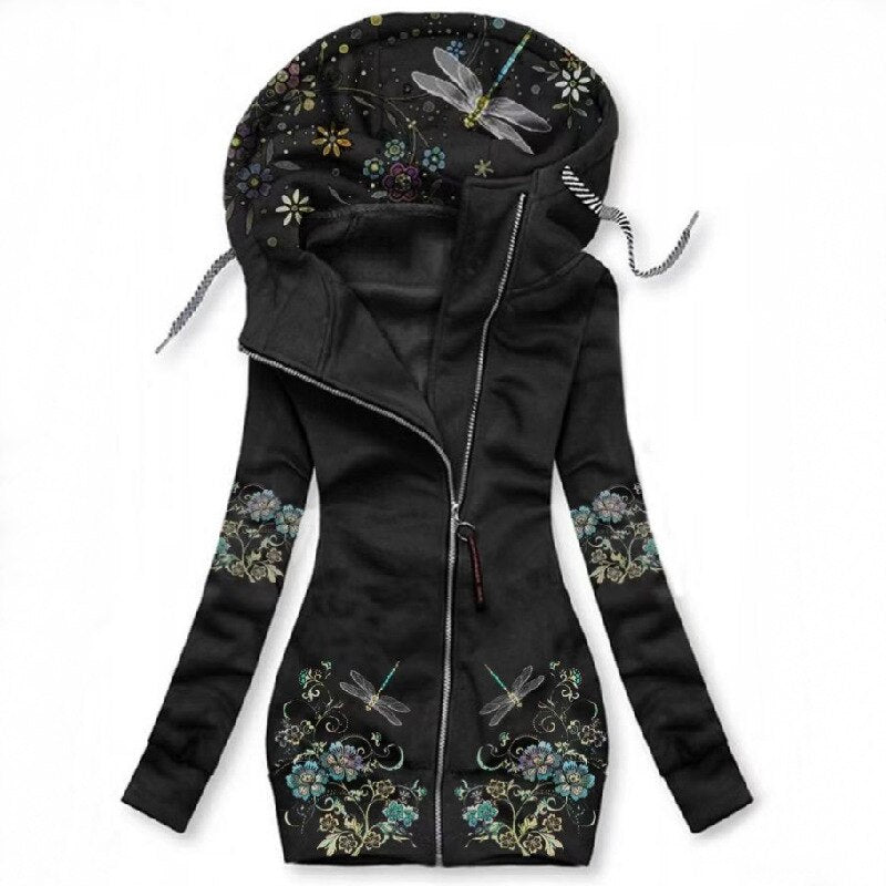 Autumn Winter Woman Sweatshirt Fleece Hooded Zipper Hoodies Female Casual Woman Cardigan Clothes for Teens 2