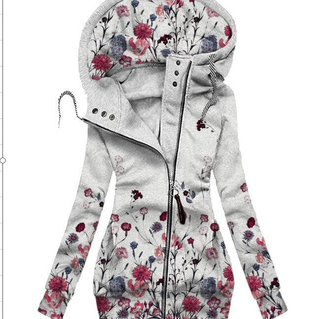 Autumn Winter Woman Sweatshirt Fleece Hooded Zipper Hoodies Female Casual Woman Cardigan Clothes for Teens 9