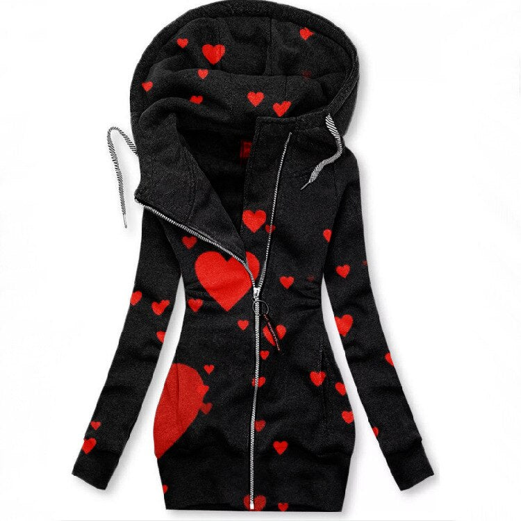 Autumn Winter Woman Sweatshirt Fleece Hooded Zipper Hoodies Female Casual Woman Cardigan Clothes for Teens 4