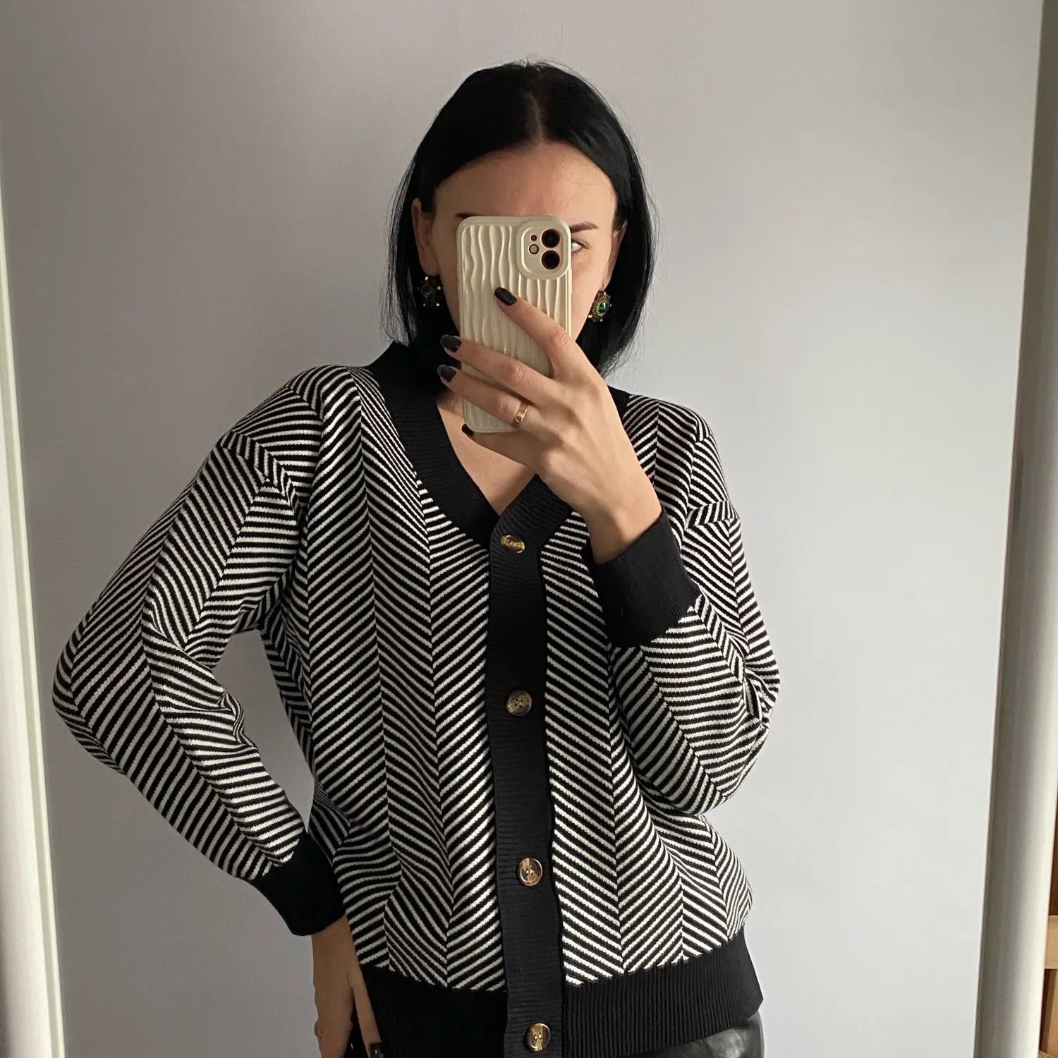 Autumn Winter Women Cardigan Knitted Sweater Jacket Warm Embroidery Fashion Knit Cardigans Coat Lady Loose Sweaters 2022 11 One Size