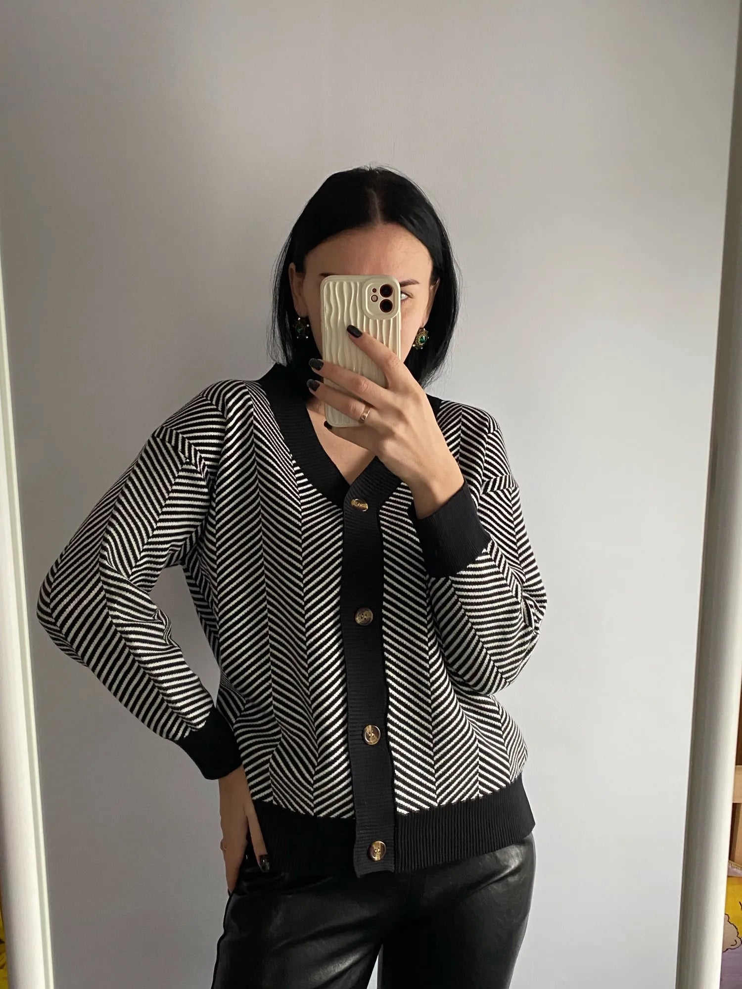 Autumn Winter Women Cardigan Knitted Sweater Jacket Warm Embroidery Fashion Knit Cardigans Coat Lady Loose Sweaters 2022 11 One Size