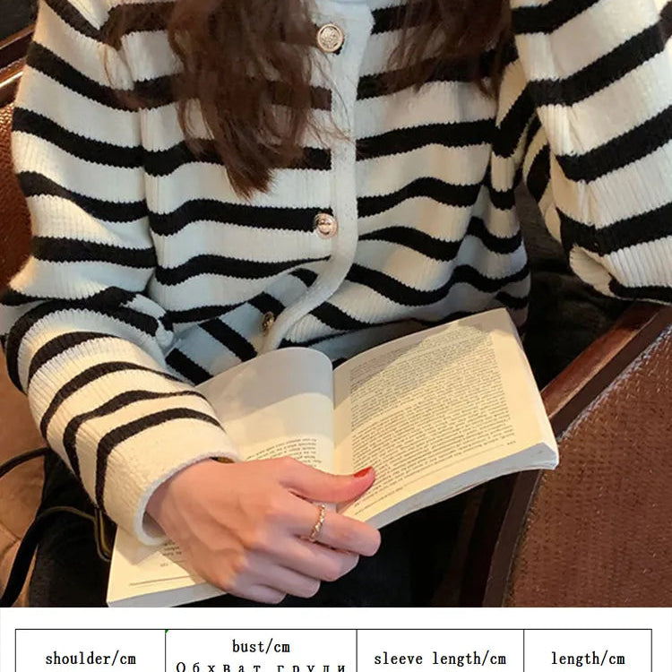 Autumn Winter Women Cardigan Knitted Sweater Jacket Warm Embroidery Fashion Knit Cardigans Coat Lady Loose Sweaters 2022 4 One Size