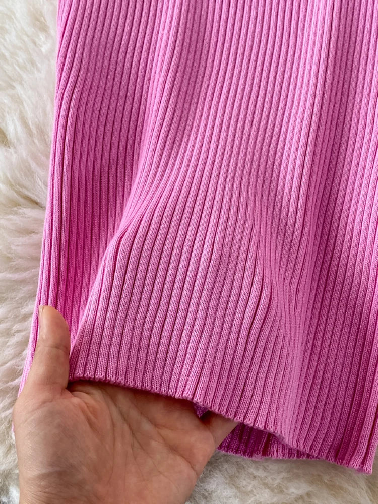 Autumn Winter Women Dress Elegant Cross V-neck Slim Waist Knitted Bodycon Dress Korean Office Lady Vestidos