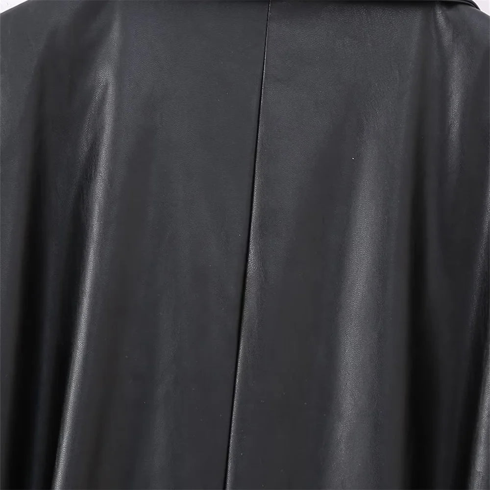 Autumn and Winter Women's Casual Slim Classic Belt Faux Leather Sleeveless Tank Top Dress