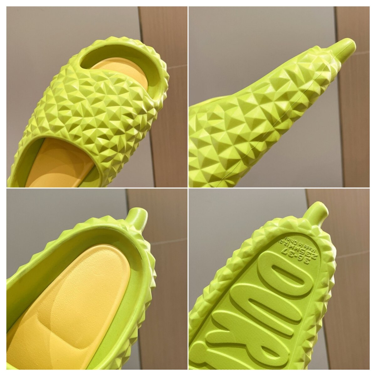 BEVERGREEN Funny Durian Design Women Slippers Summer Thick Bottom Platform Slides Outdoor Soft Non Slip Bathroom Shoes