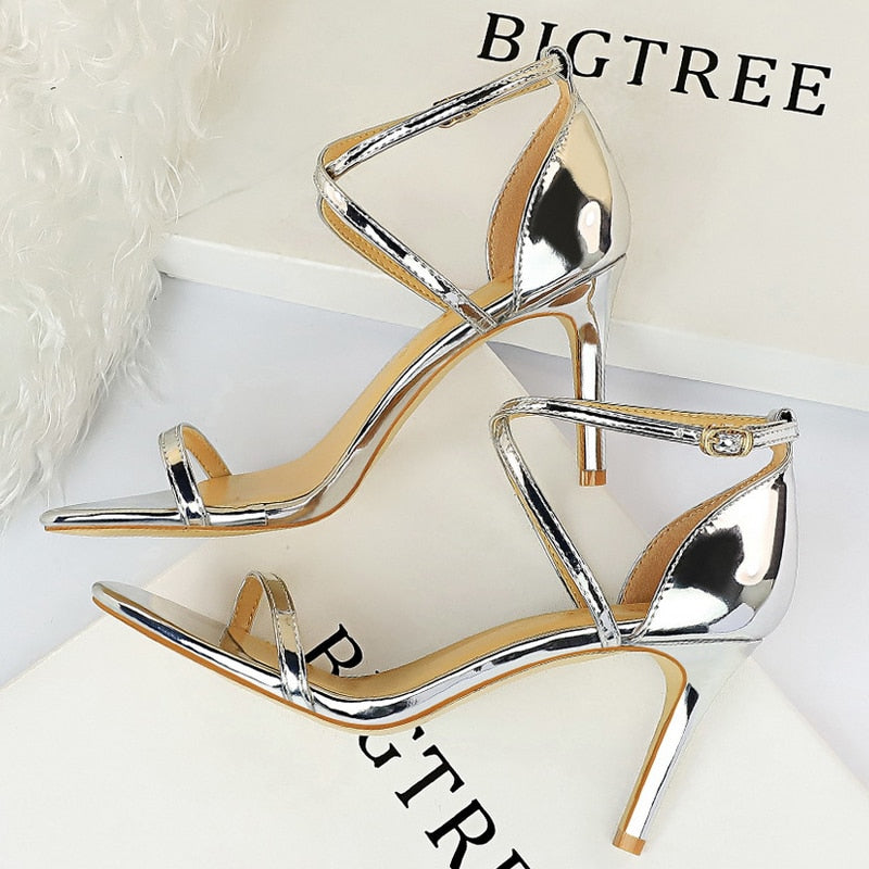 BIGTREE Shoes Sexy High Heels Women Pumps Sparkle Sequins Stiletto Heels 10 Cm Party Shoes Women Heels Summer Women Sandals New