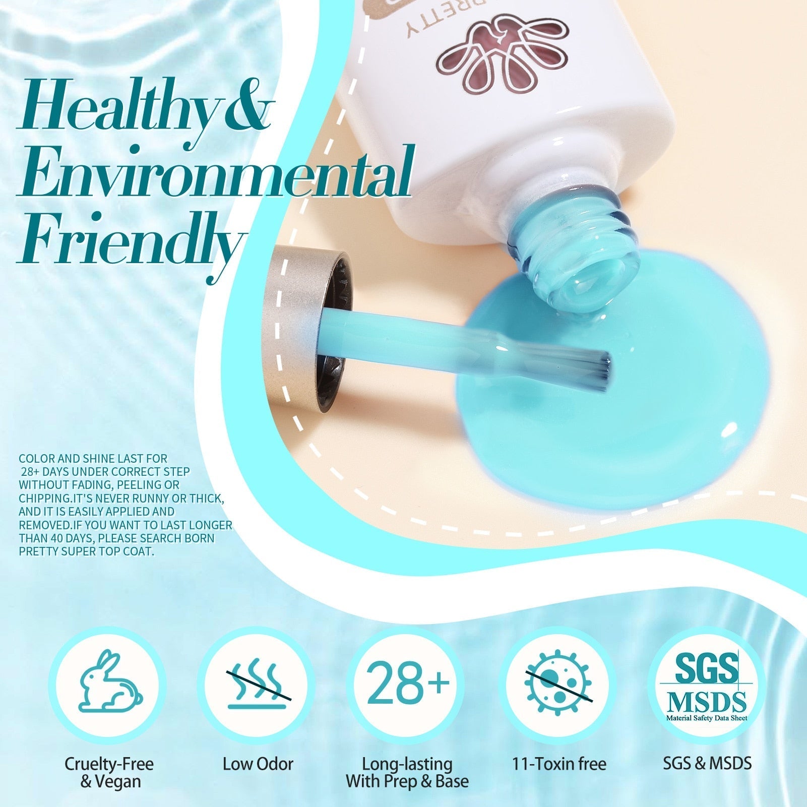 BORN PRETTY 6 Bottles 10ml Jelly Transparent Nail Gel Pink Nude Color Soak Off Gel Nail Polish for Manicure