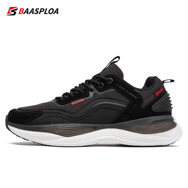 Baasploa Men's Spring Running Shoes Outdoor Non-Slip Breathable Light Sports Running Shoes able Sneakers Running Shoes 131105-HE