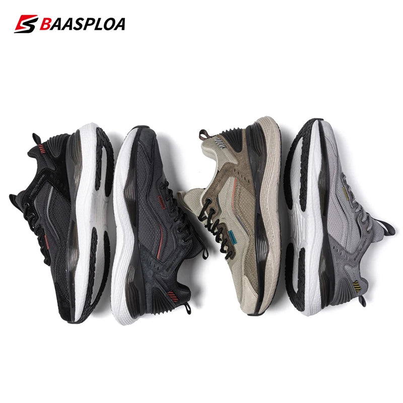 Baasploa Men's Spring Running Shoes Outdoor Non-Slip Breathable Light Sports Running Shoes able Sneakers Running Shoes