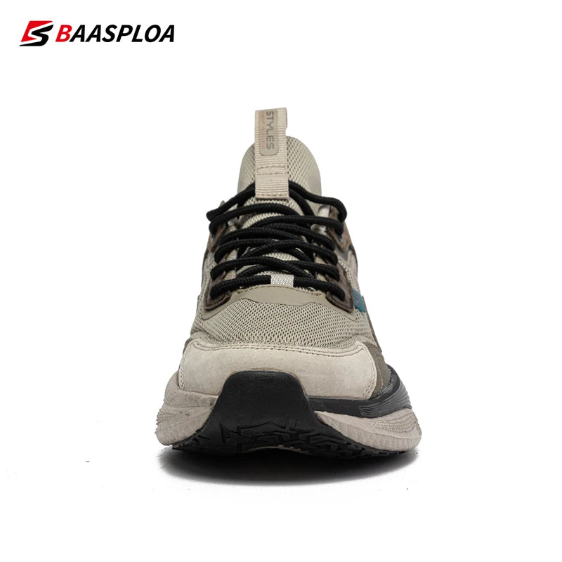 Baasploa Men's Spring Running Shoes Outdoor Non-Slip Breathable Light Sports Running Shoes able Sneakers Running Shoes