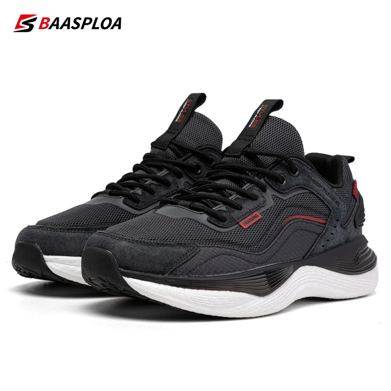Baasploa Men's Spring Running Shoes Outdoor Non-Slip Breathable Light Sports Running Shoes able Sneakers Running Shoes