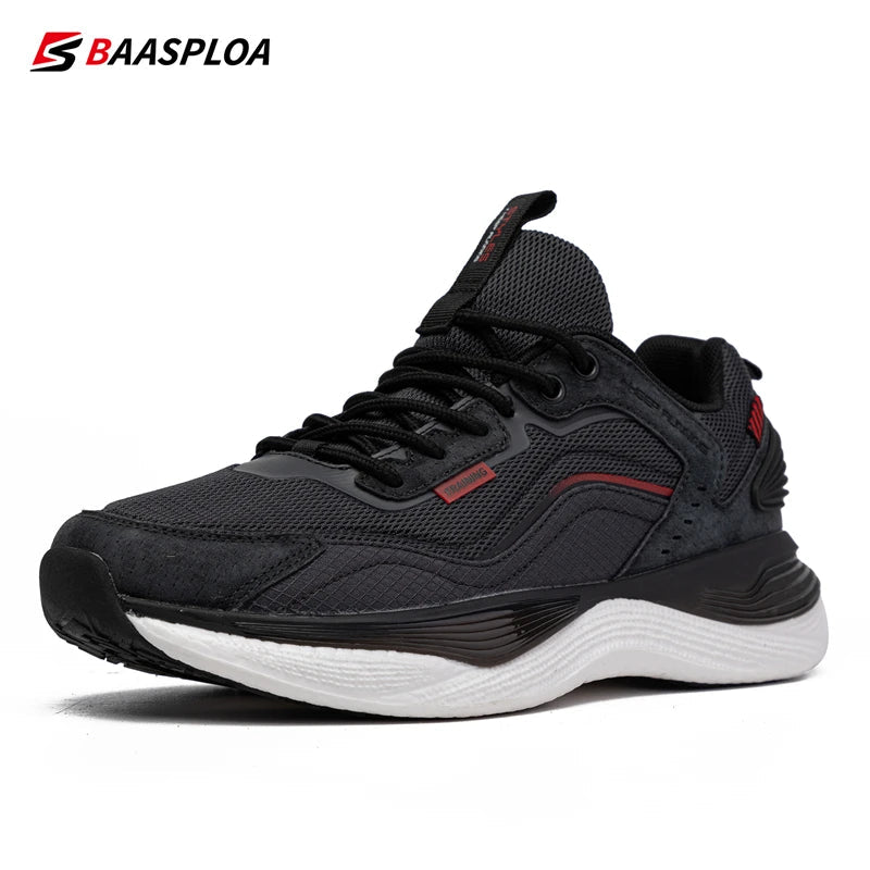 Baasploa Men's Spring Running Shoes Outdoor Non-Slip Breathable Light Sports Running Shoes able Sneakers Running Shoes