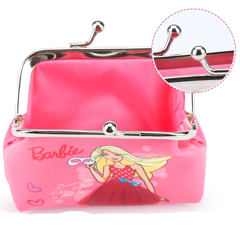 Barbie Children&#39;s Coin Purse Anime Cartoon Girls Portable Small Princess Purse Kawii Kids Mini Wallet Clutch Handbag for Gifts AMAIO