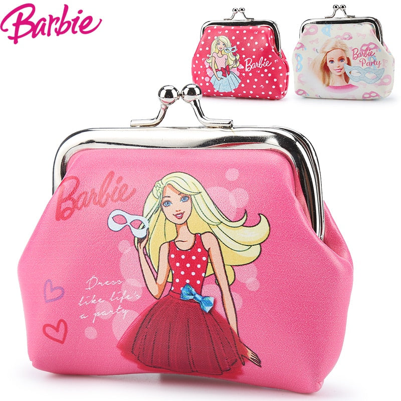 Barbie Children&#39;s Coin Purse Anime Cartoon Girls Portable Small Princess Purse Kawii Kids Mini Wallet Clutch Handbag for Gifts AMAIO
