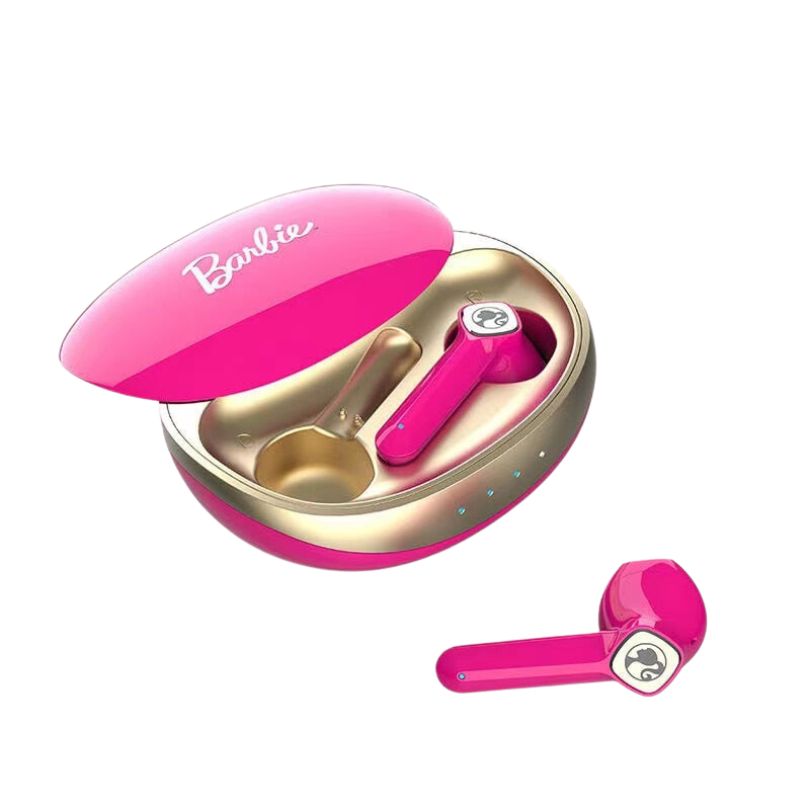 Barbie Earphone Mini Wireless Bluetooth Headset Retro Portable Girls Phone Accessories Fashion Girly Heart Durable Kawaii Gift AMAIO