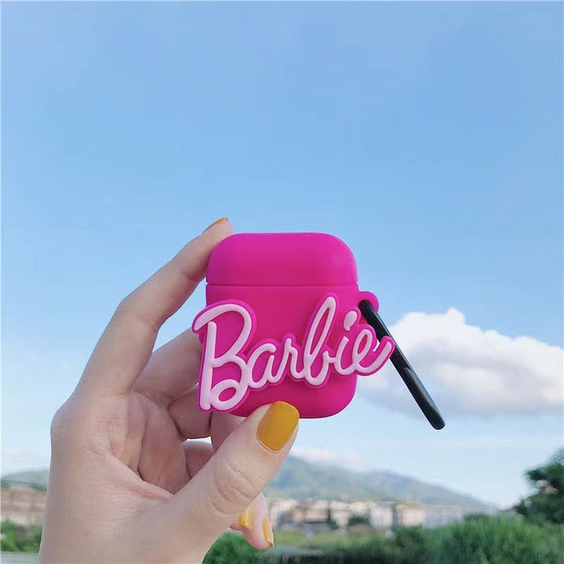 Barbie Lifestyle Headphone Cover for Airpods123 Girls Fashion Phone Accessoies Earphone Protective Case Anti-Lost Keychain Gift cover