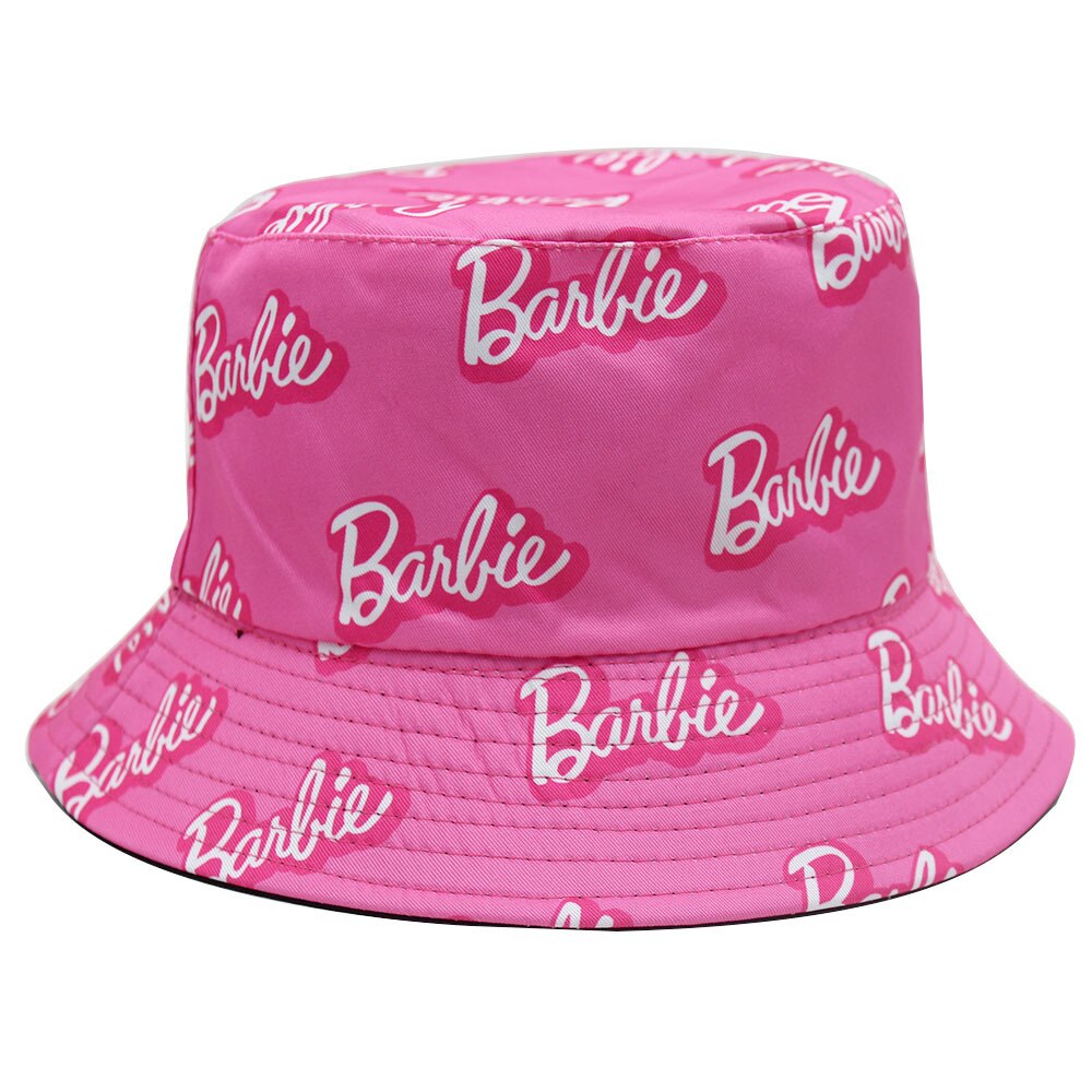 Barbie Macaron Fisherman Hat Summer Casual Sunshade Anime Kawaii Wide Brim Fishing Cap Women's Girl Sun Protection Birthday Gift