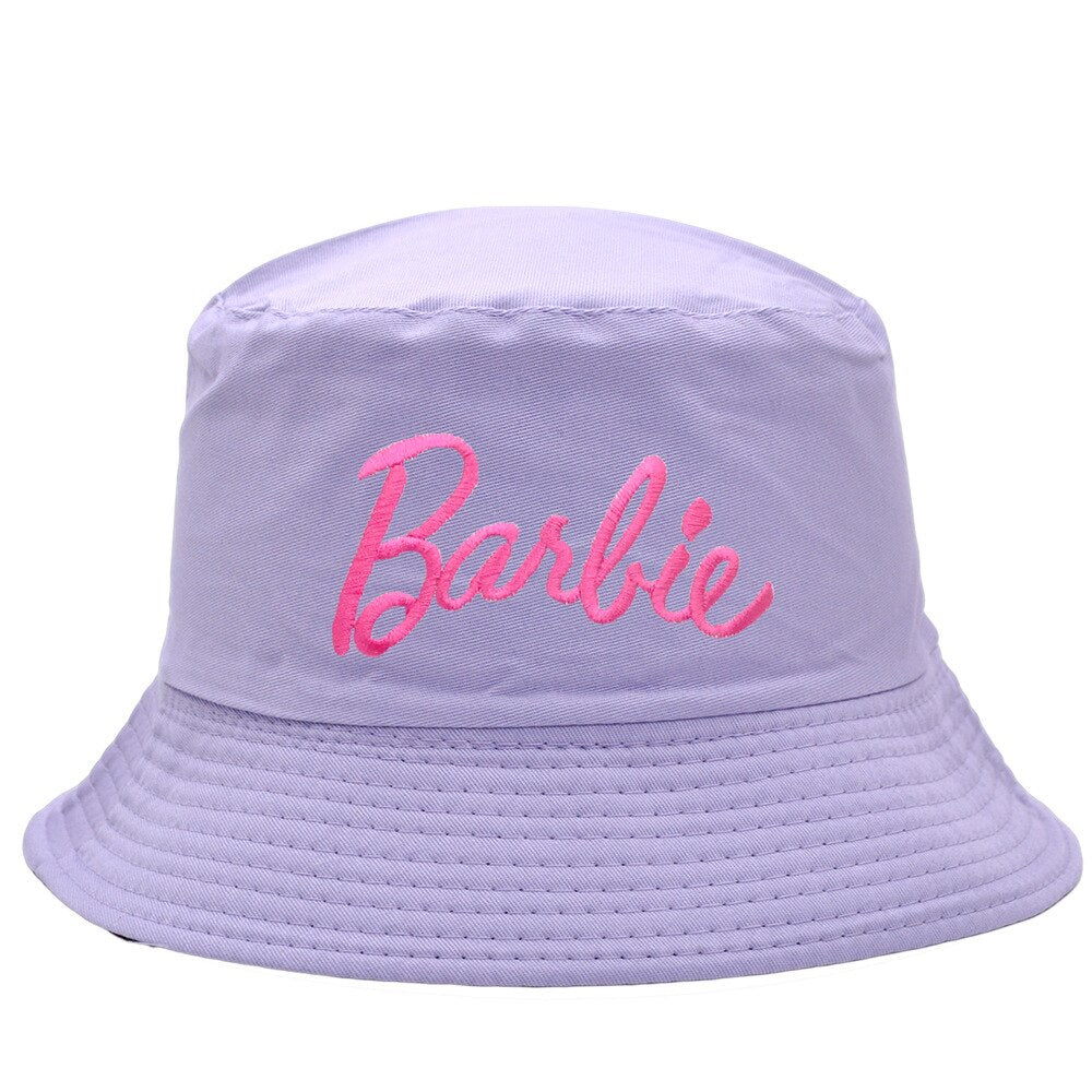 Barbie Macaron Fisherman Hat Summer Casual Sunshade Anime Kawaii Wide Brim Fishing Cap Women's Girl Sun Protection Birthday Gift Fisherman hat 4