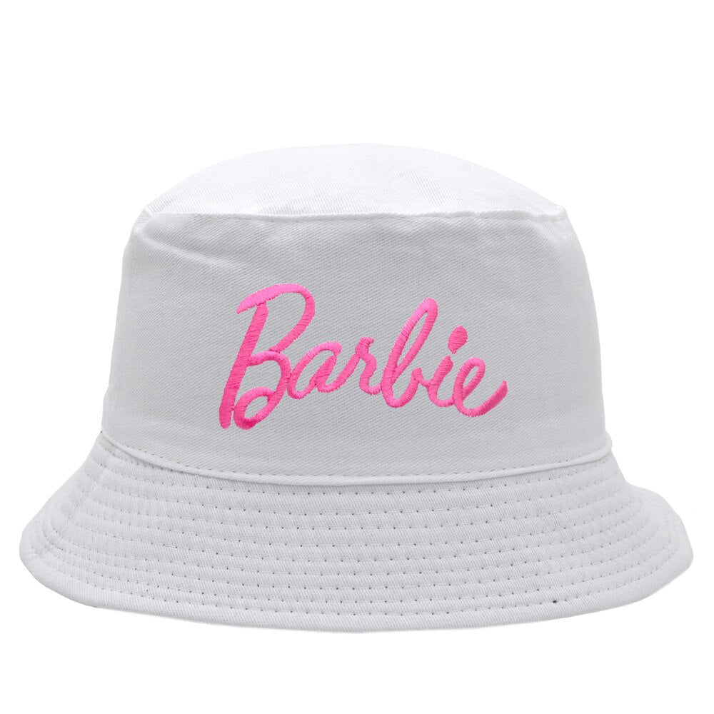 Barbie Macaron Fisherman Hat Summer Casual Sunshade Anime Kawaii Wide Brim Fishing Cap Women's Girl Sun Protection Birthday Gift Fisherman hat 1