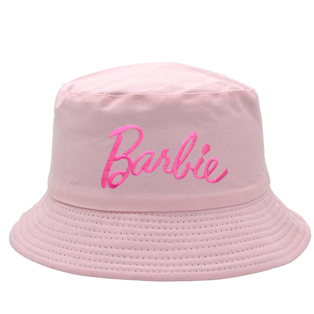 Barbie Macaron Fisherman Hat Summer Casual Sunshade Anime Kawaii Wide Brim Fishing Cap Women's Girl Sun Protection Birthday Gift Fisherman hat 3