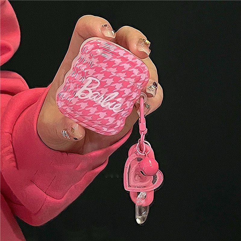 Barbie Niche Pink Pendant Airpodspro Headphone Cover Anime Fashion Women Y2K Girls Wireless Bluetooth Protective Case Keychain