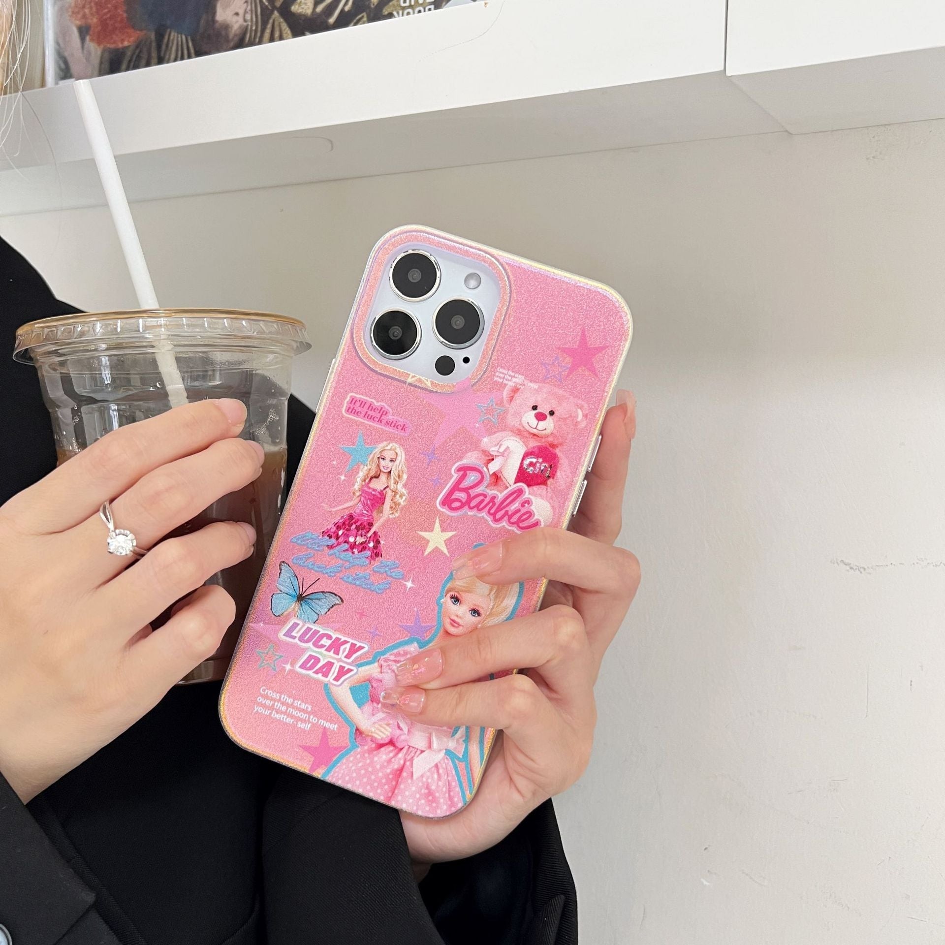 Barbie Phone Case Anime Fashion Female Iphone14Promax Shell Tpu Cute Kawaii Y2K Girls Phone Cell Holder Cartoon Protective Case