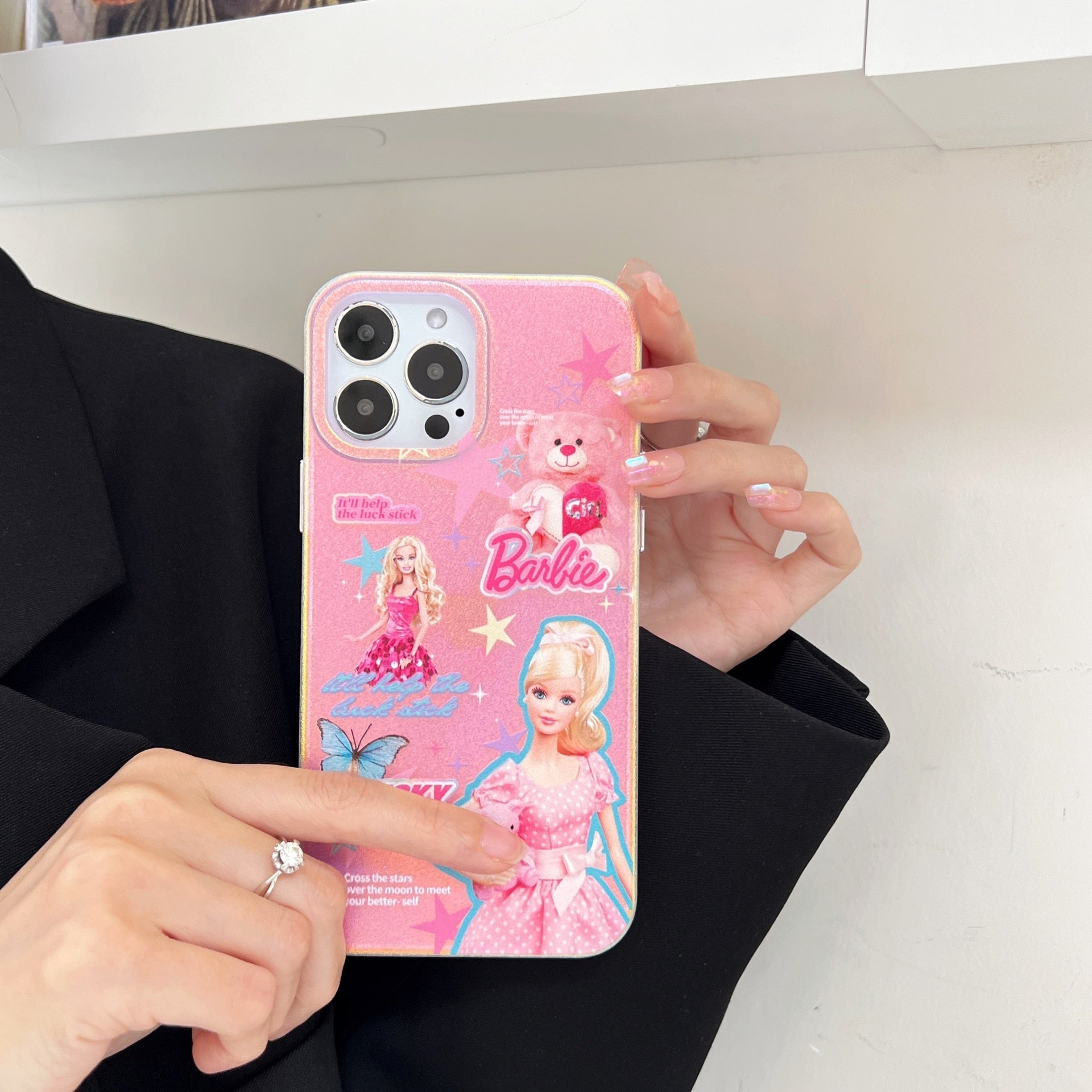 Barbie Phone Case Anime Fashion Female Iphone14Promax Shell Tpu Cute Kawaii Y2K Girls Phone Cell Holder Cartoon Protective Case