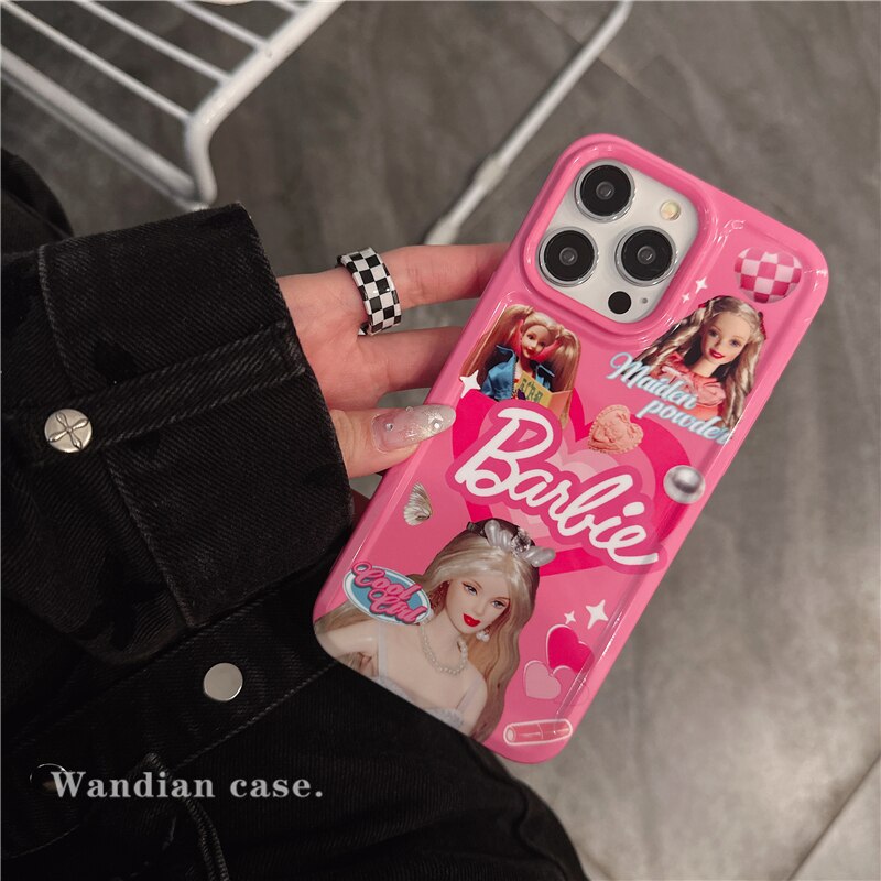 Barbie Princess Doll Iphone14Pro Max Fashion Women Mobile Phone Case Xr Film Hard Shell 11 Silicone Protective Holder Accessory