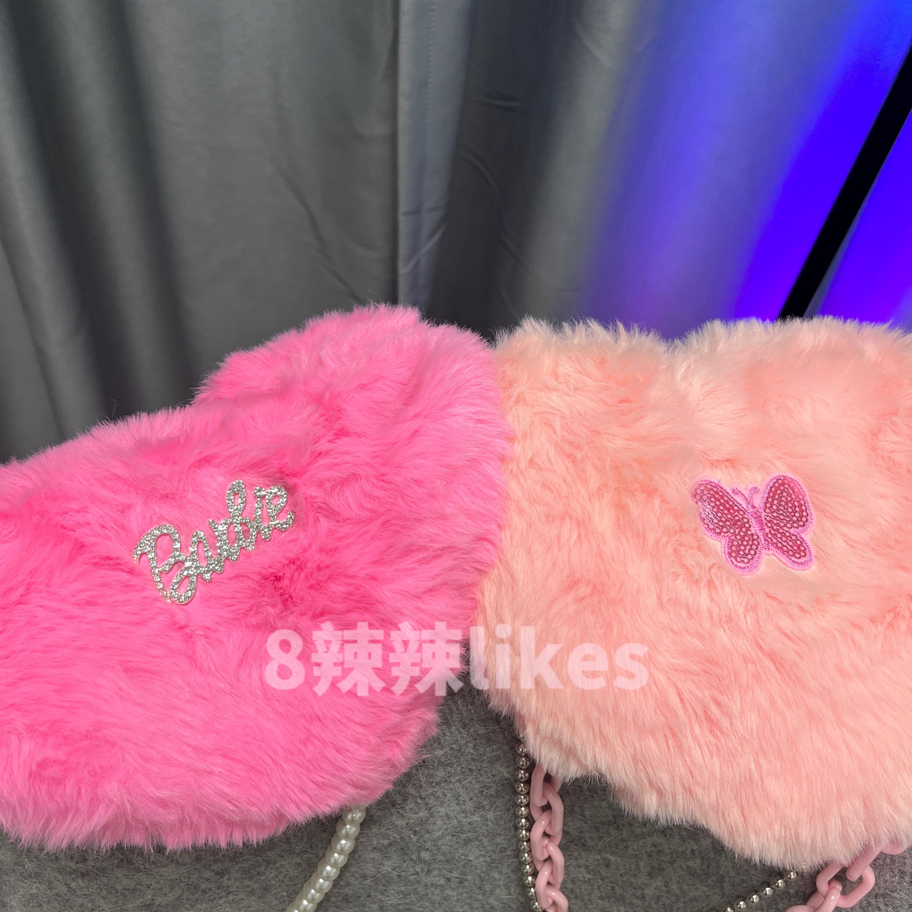 Barbie Princess Messenger Bag Fashion Women Y2K Girls Chain Plush Love Handbag Portable Fashion Woemn Messenger Armpit Bags Gift