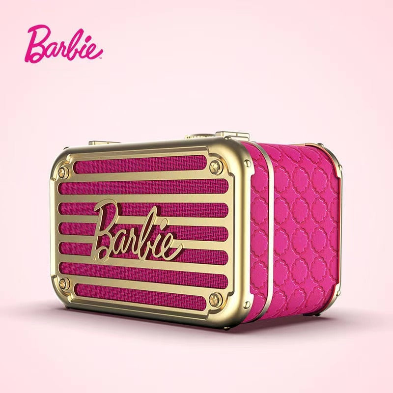 Barbie Wireless Smart Speaker Kawai Anime Cartoon Mini Bluetooth Retro Portable Audio Phone Accessories Girls Gifts Decoration