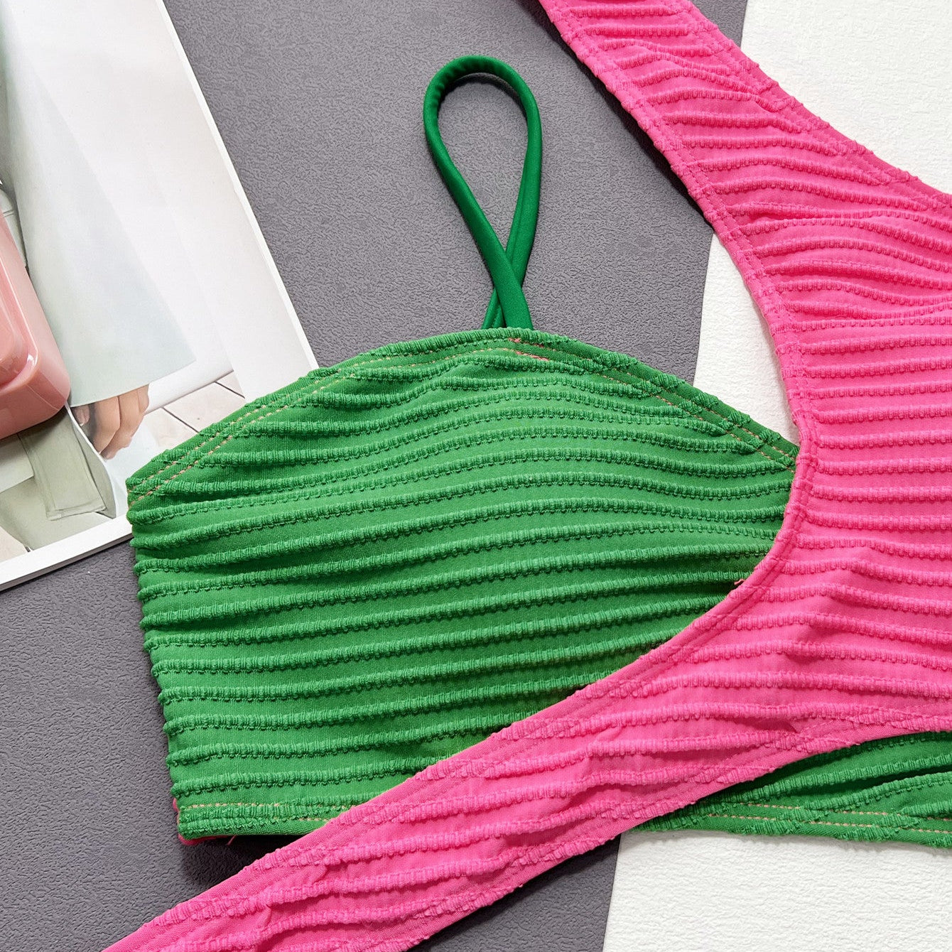 Beach Bikini Women's Contrast Split Swimwear