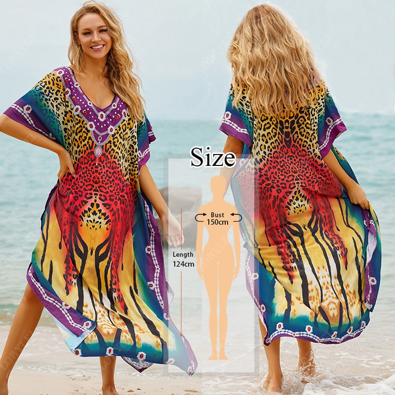 Beach Cover up Kaftans Sarong Bathing Suit Cover ups Beach Pareos Swimsuit Cover up Q990-641 One Size