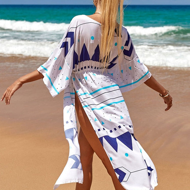 Beach Dress Sarong Cover-up Swimwear Bobe De Plage Pareo Color 002 One Size