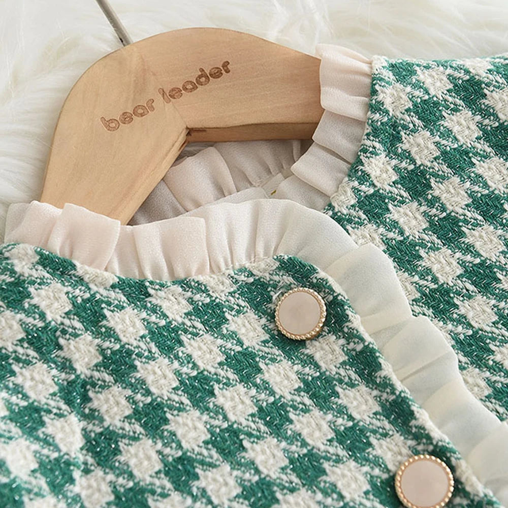 Bear Leader Baby Girls Clothes Set Autumn Winter Cartoon Grape Clothing Set Kids Knitted Sweet Outfit Children Clothes Suit