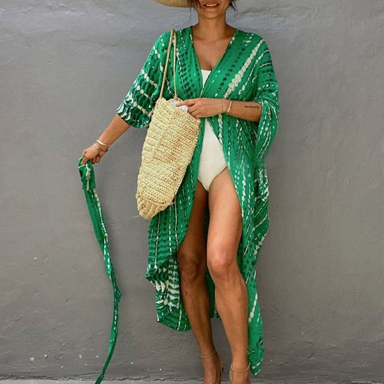 Bikini Cover-ups Beach Pareo Stripes
