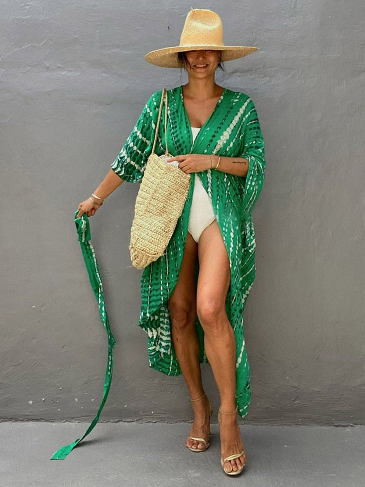 Bikini Cover-ups Beach Pareo Stripes