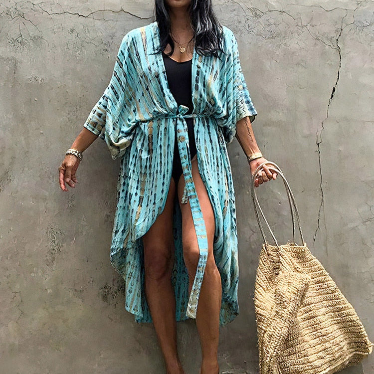 Bikini Cover-ups Beach Pareo Stripes