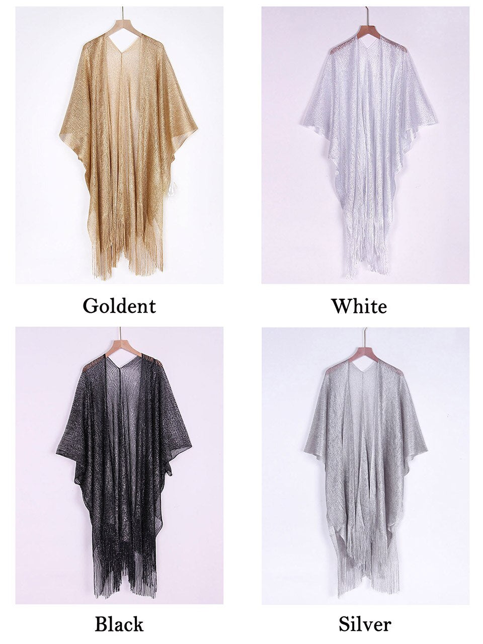 Boho Bikini Cover Up Beach Pareo Women Sexy See-through Mesh Fringe Kimono Sarong