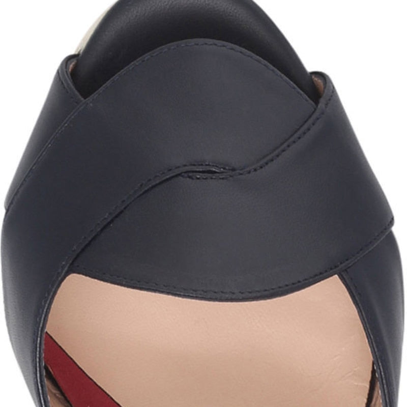 Brand Design Sexy Summer Women&#39;s Sandals Open Toe Platform Sweet Leather Party Nightclub Stage Catwalk platform Women&#39;s Shoes AMAIO