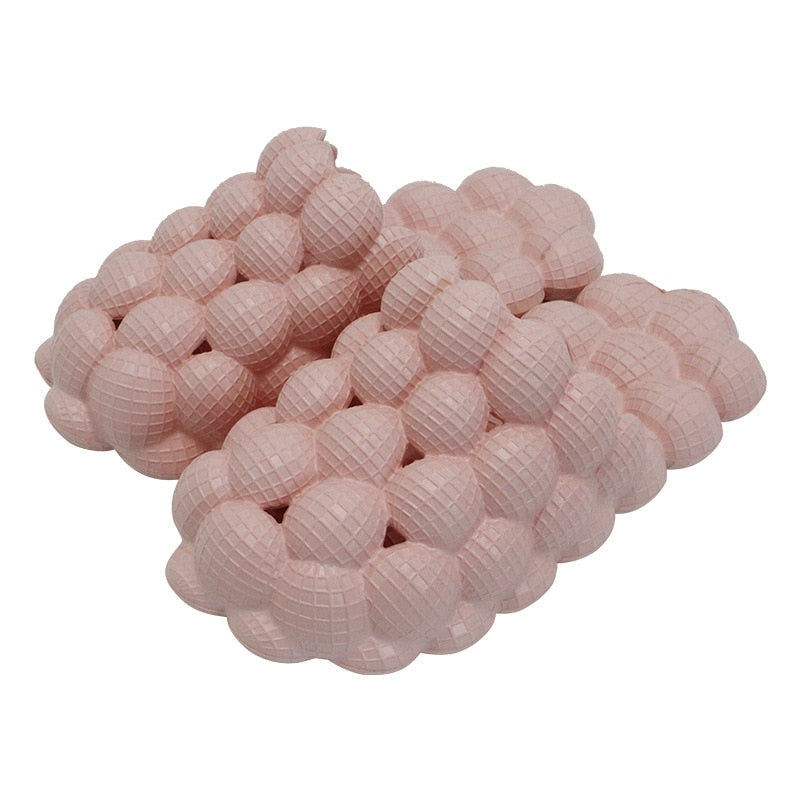 Bubble Slides With Charms For Women Fashion Chain Inspirational Quotes Bubble Sandals - House Slippers Platform Shoes for Men