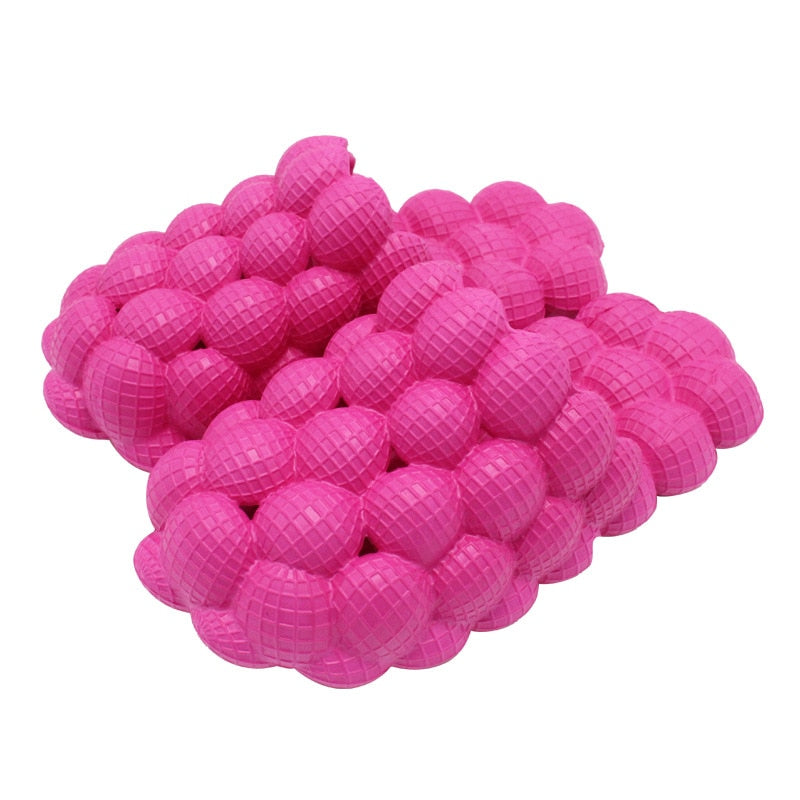 Bubble Slides With Charms For Women Fashion Chain Inspirational Quotes Bubble Sandals - House Slippers Platform Shoes for Men