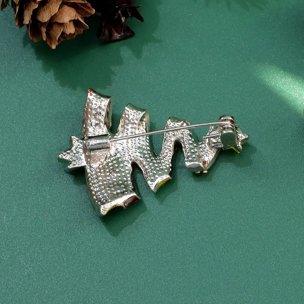 CINDY XIANG Colorful Christmas Tree Brooch