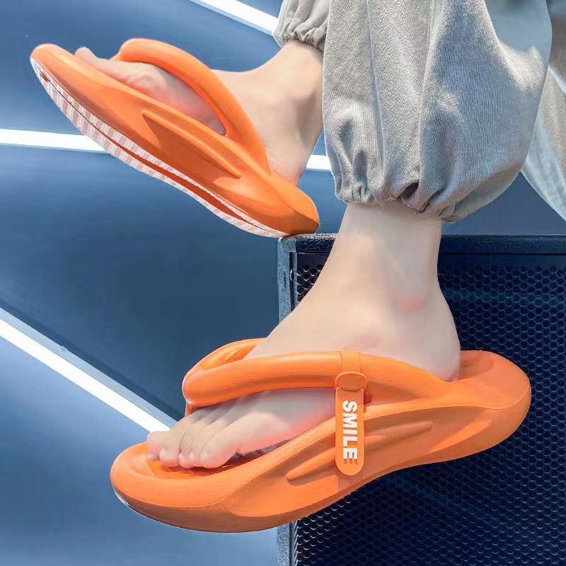 Casual Platform Non-slip Flip Flops Shoes 2024 Summer New Fashion Bathroom Home Slippers Womens EVA Indoor Slides Sandals 32-Orange