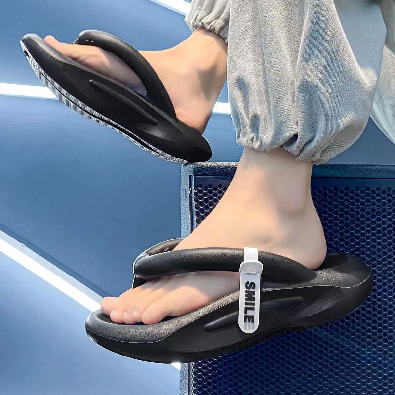 Casual Platform Non-slip Flip Flops Shoes 2024 Summer New Fashion Bathroom Home Slippers Womens EVA Indoor Slides Sandals 32-Black