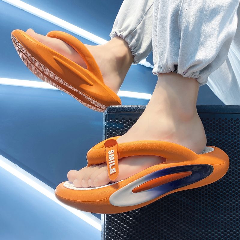 Casual Platform Non-slip Flip Flops Shoes 2024 Summer New Fashion Bathroom Home Slippers Womens EVA Indoor Slides Sandals 30-Orange